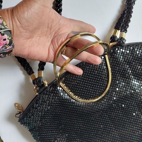 Vintage* Jotta Black Metallic Mesh Handbag - Picture 2 of 10